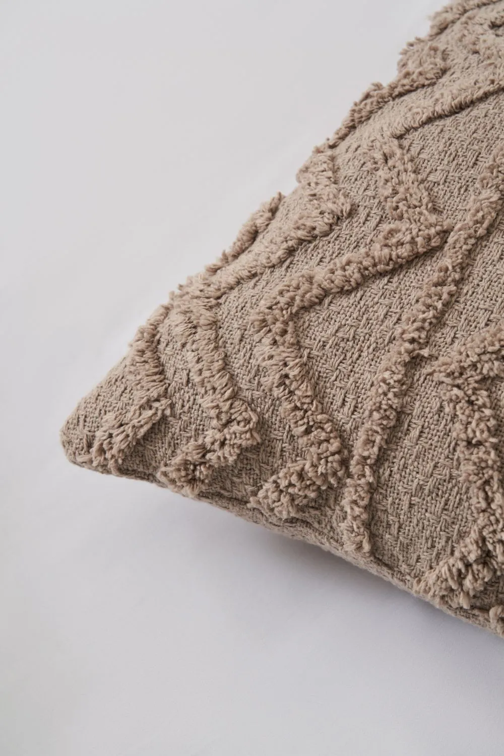 BHS Tufted Zig Zag Cushion in Grey 2