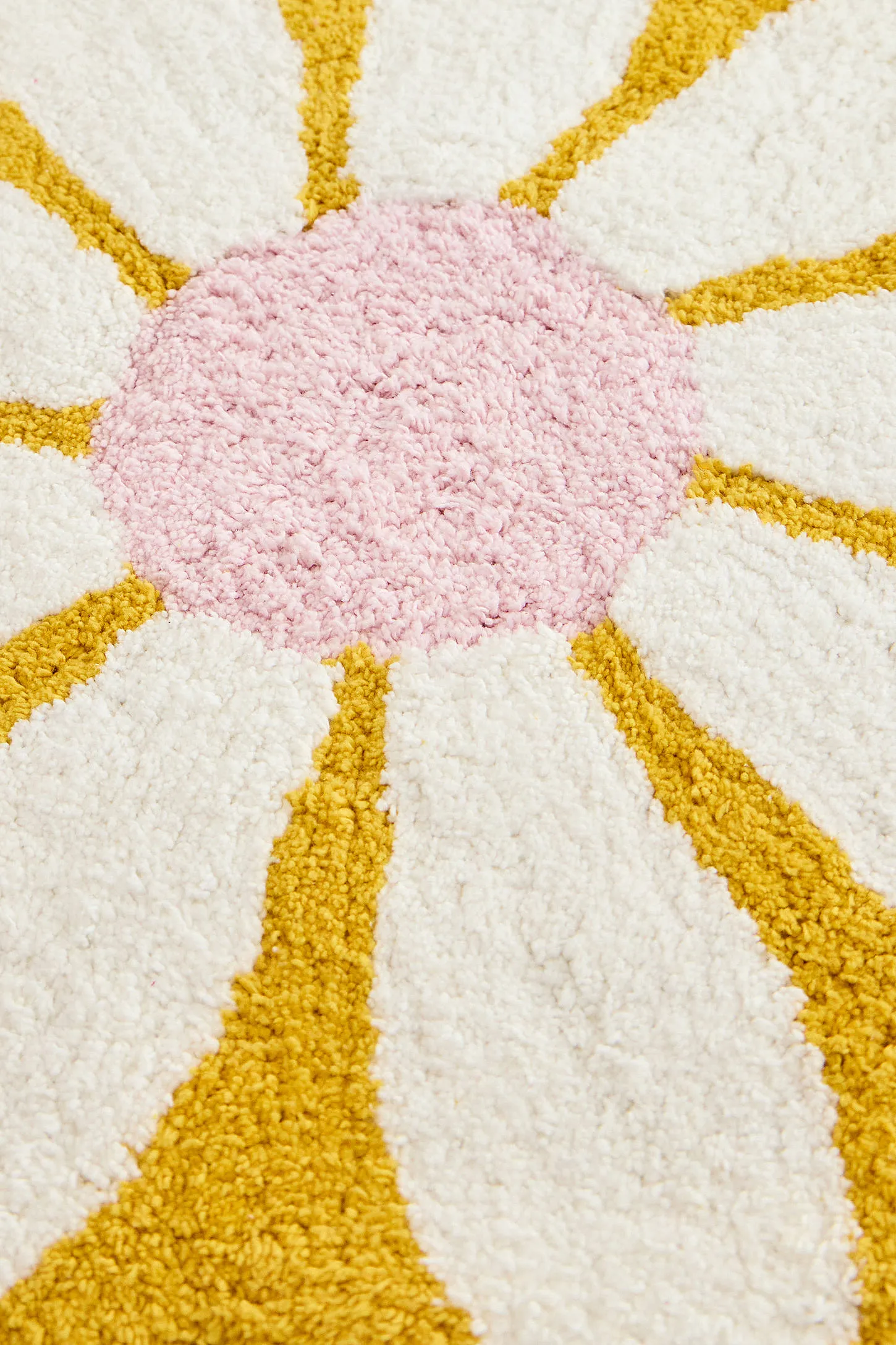 Yellow Daisy Mini Bath Mat - Yellow 2
