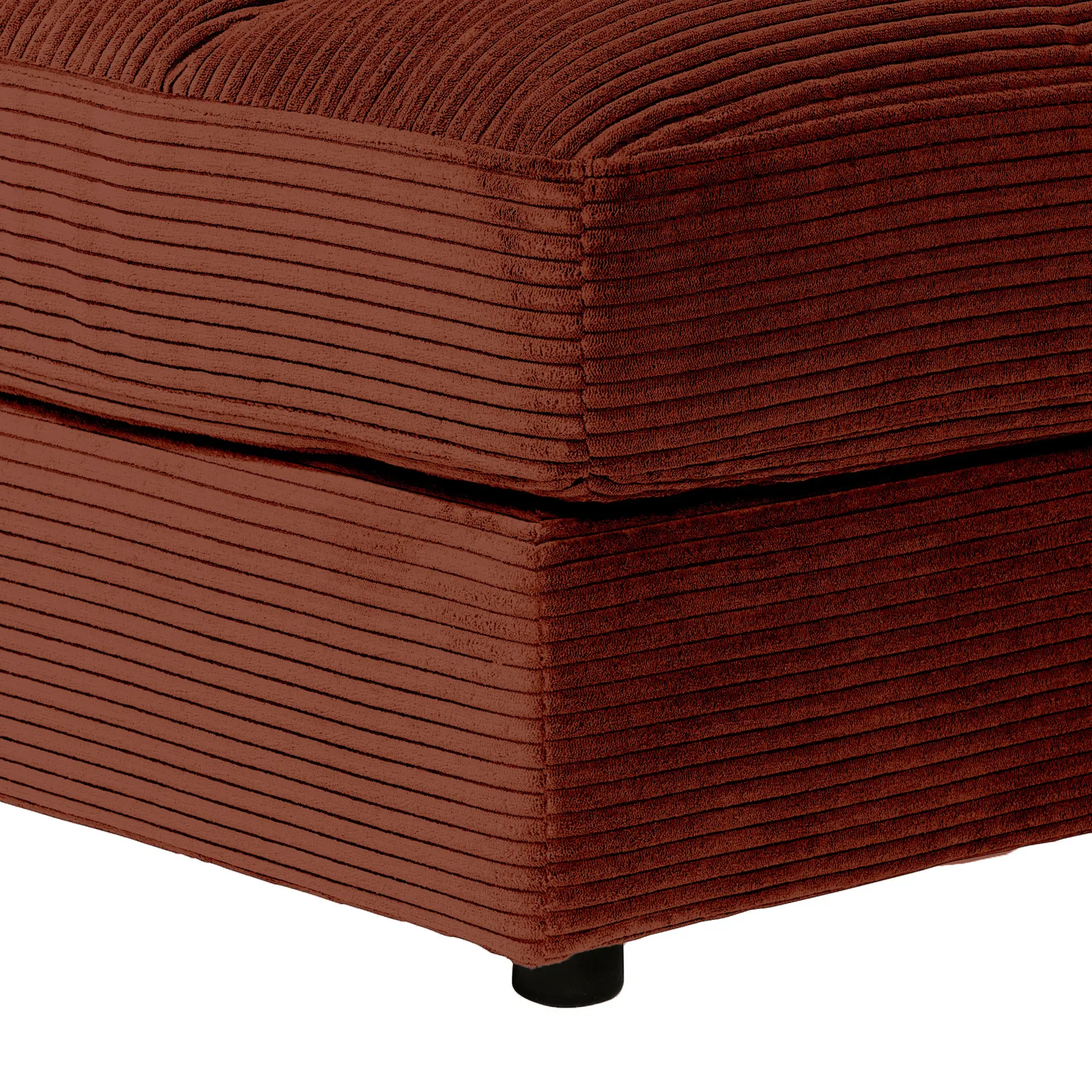 Twain Large Long Armchair Armrest Left Modular Sofa, Red Fabric | Barker & Stonehouse 5