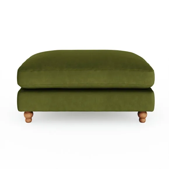 Martha Matte Plush Velvet Footstool 4