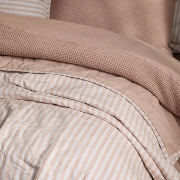 Yard Hebden Stripe 100% Cotton Bedspread 3