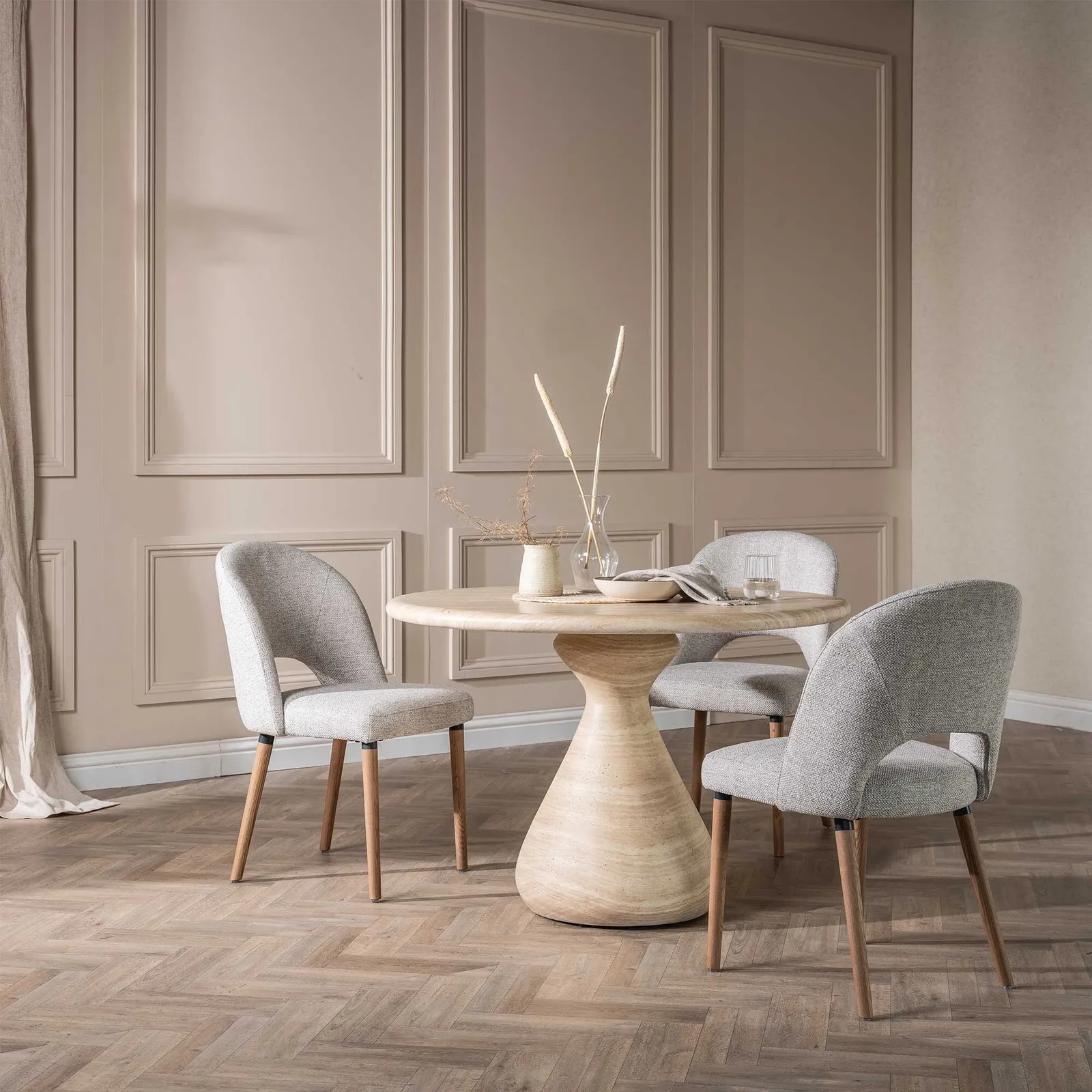 Eloise Dining Chair, Neutral Fabric | Barker & Stonehouse 2