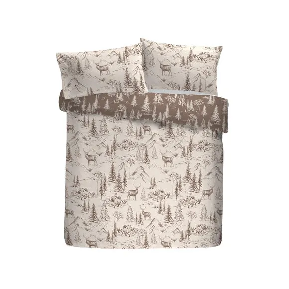 Dreams & Drapes Alpine Stag 100% Cotton Duvet Cover & Pillowcase Set 5