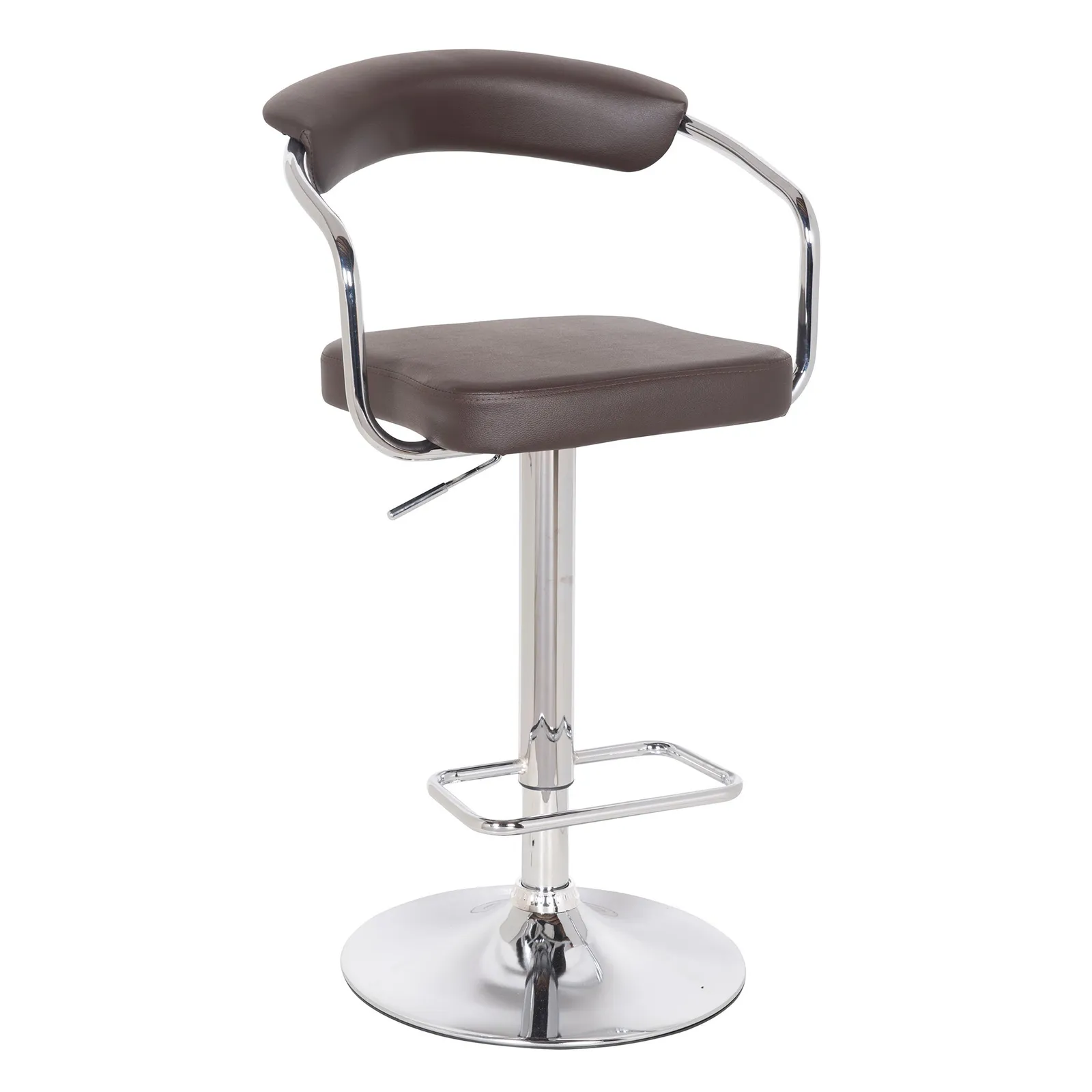 Houston Bar Stool Brown PU Leather Brown