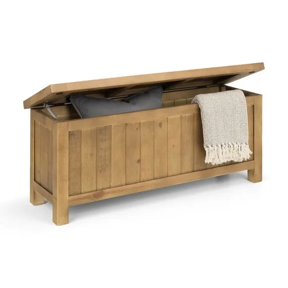 Caleb Wooden Storage Bench 4