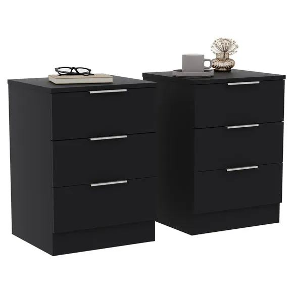 Hayes Set of 2 3 Drawer Bedside Tables 6