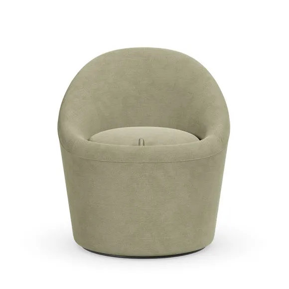 Dion Soft Tonal Chenille Storage Swivel Chair 6