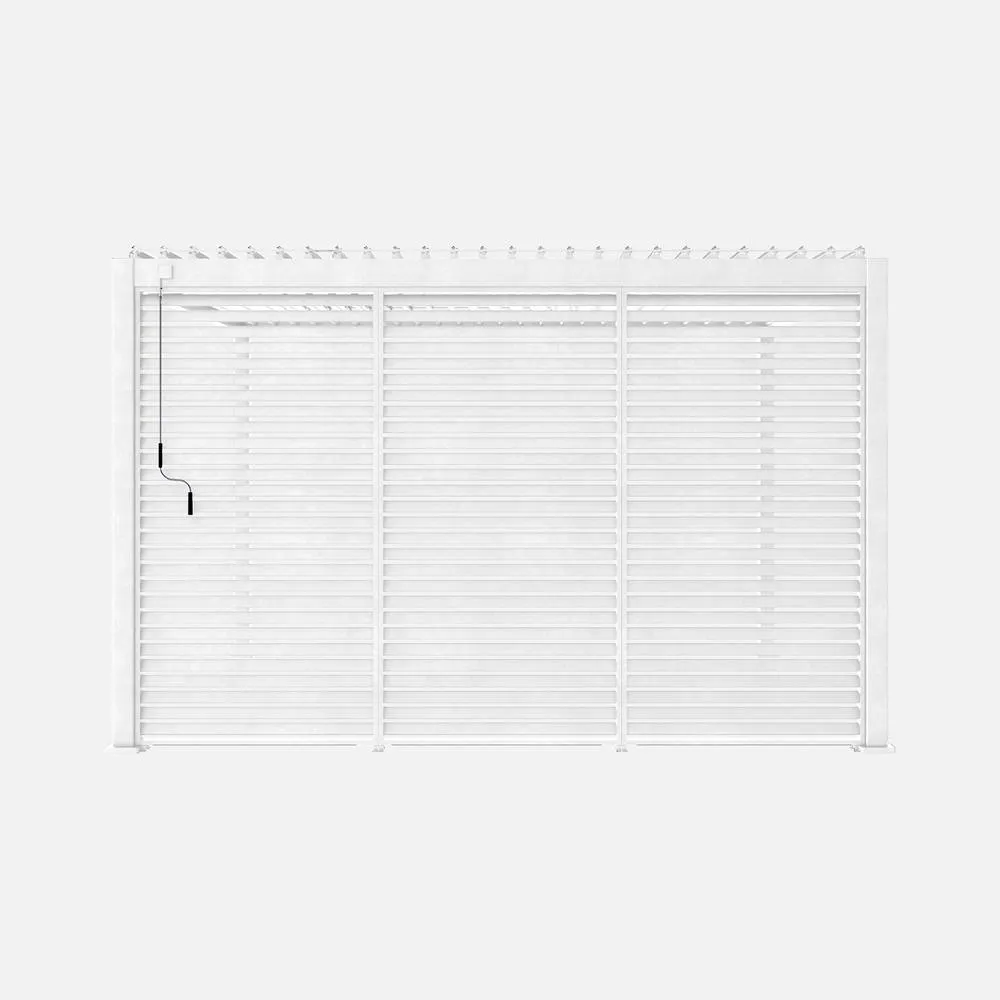 sweeek Louvered Pergola Aluminium 4 X 3m & 3 130cm Louver Panels in White 2