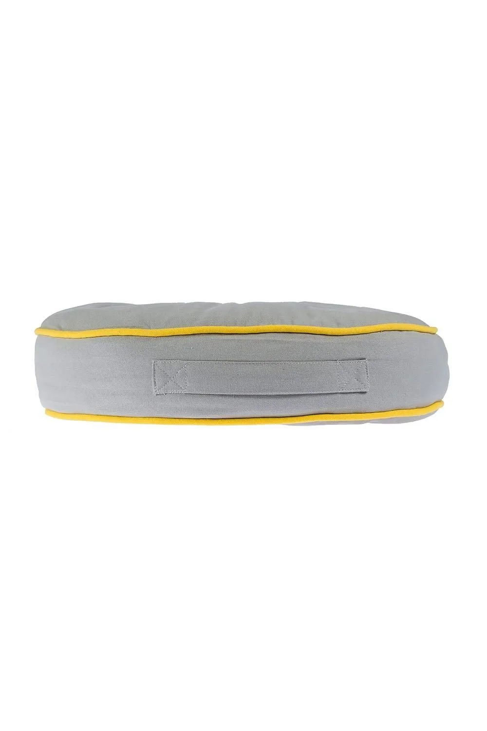 Homescapes Round Cotton Floor Cushion Soft, Comfy & Machine Washable in Grey 2
