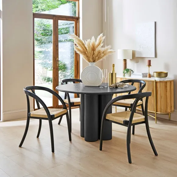 Alora 4 Seater Round Dining Table 1