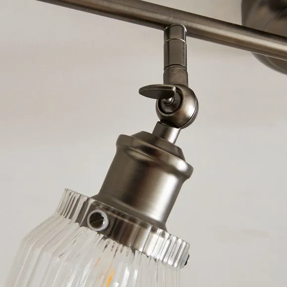 Tobias Industrial Ribbed 4 Light Adjustable Spotlight Bar 2