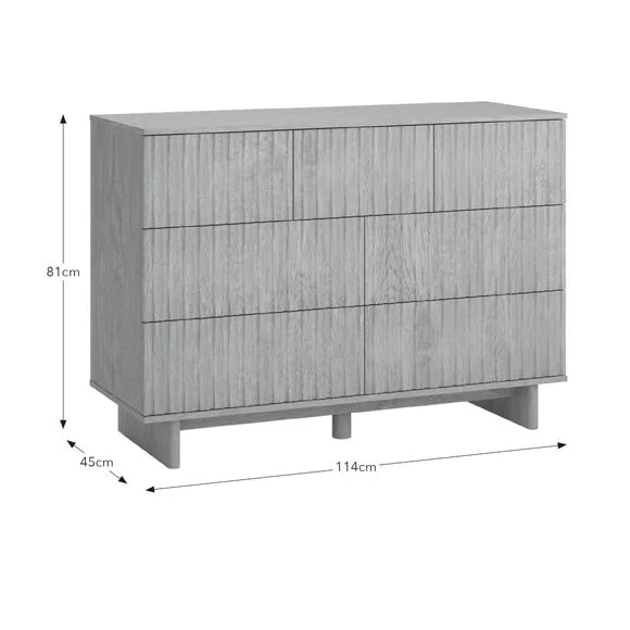 Inga 7 Drawer Chest, Light Oak 6