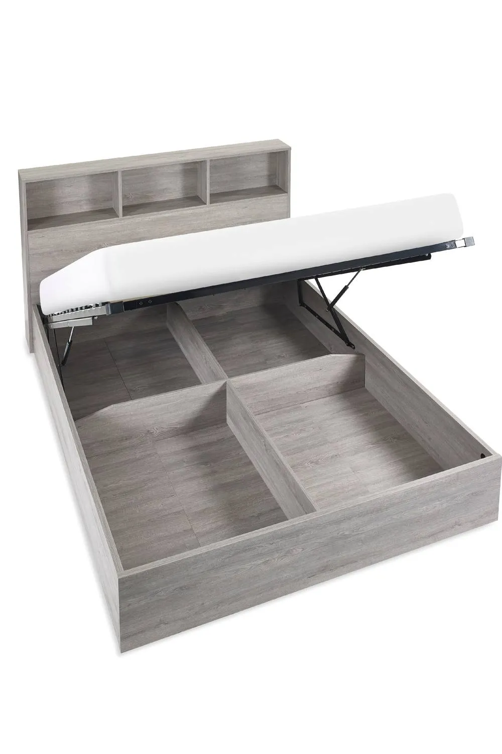 Julian Bowen Bali Bookcase Ottoman Storage Bed in Grey 5