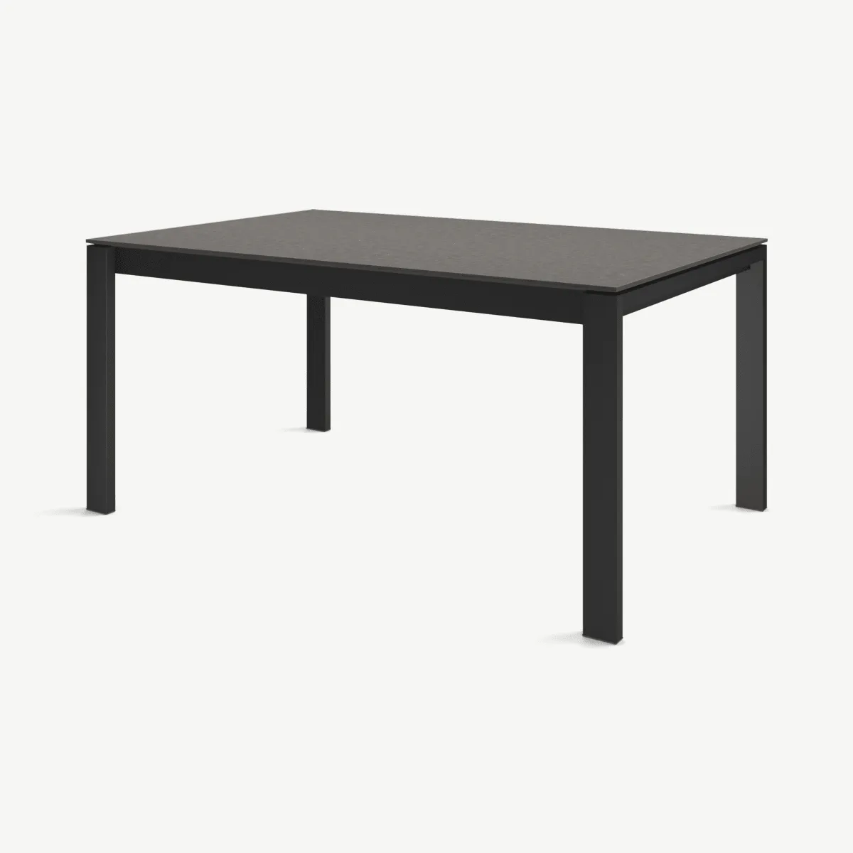 Corinna 6 Seat Dining Table, Concrete & Black