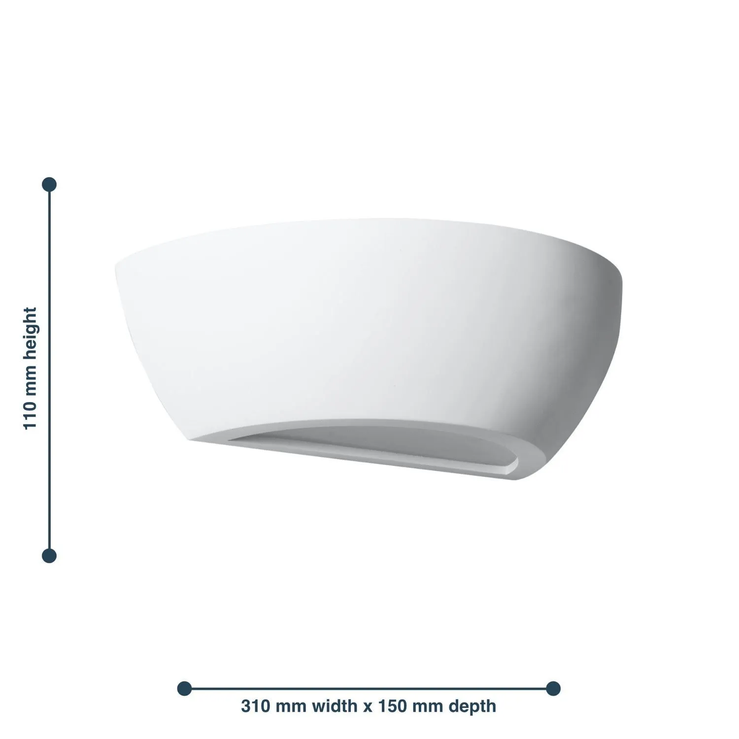 First Choice Lighting Mazzaro - White E14 Plaster Wall Light 6