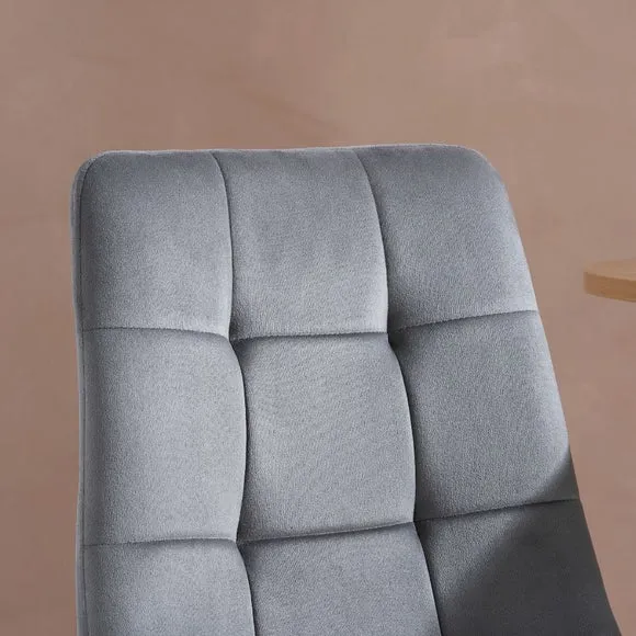 Axel Set of 2 Button Back Velvet Dining Chairs 5