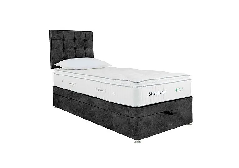 Natural Touch 2000 Pillowtop End Ottoman Divan Set - Single - Daytona Coal