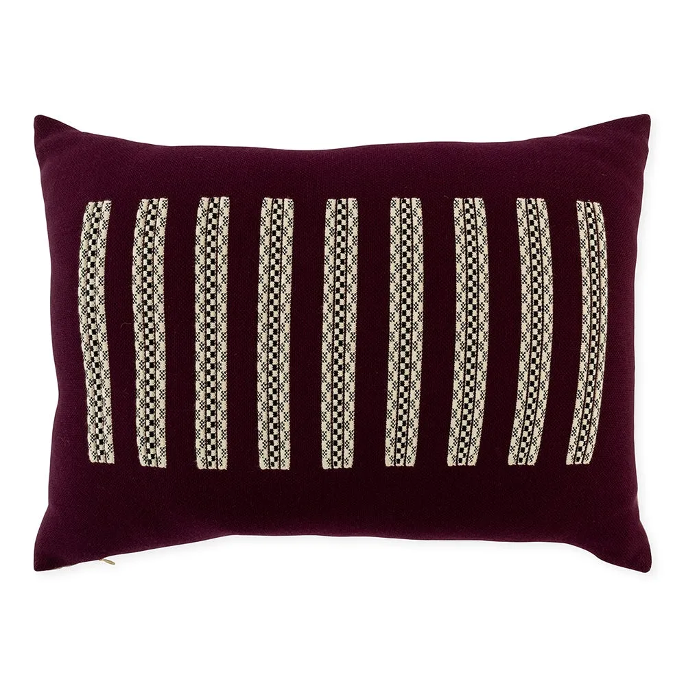Ambar Exclusive Embossed Cord Rectangle Cushion Lily Purple 2