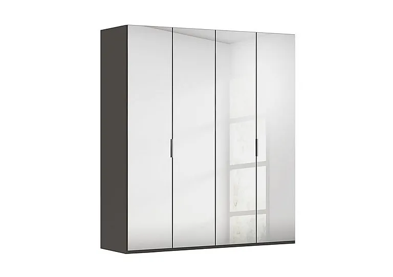 Formes 4 Door Bifold Wardrobe with Mirror Doors - Graphite/Basalt Front