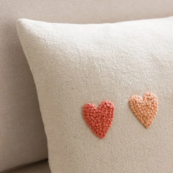 Knotted Rainbow Hearts Rectangular Cushion 5