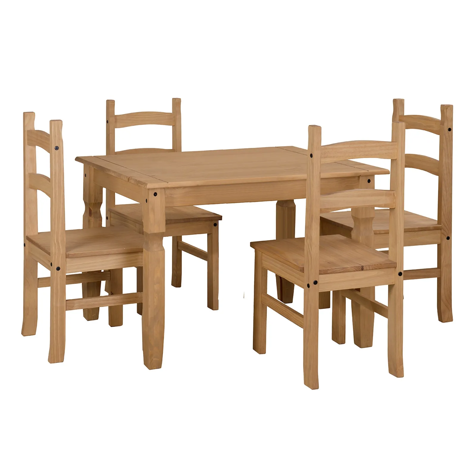 Corona Small Rectangular Table Dining Set Brown