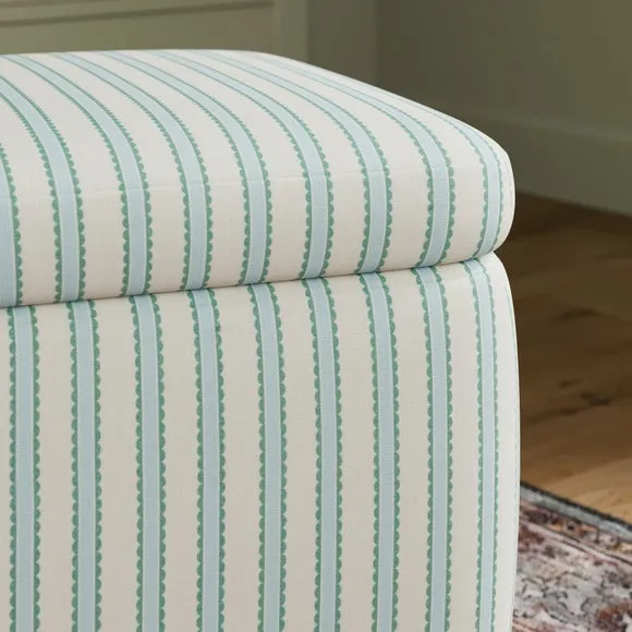 Nylah Scallop Stripe Storage Footstool 4