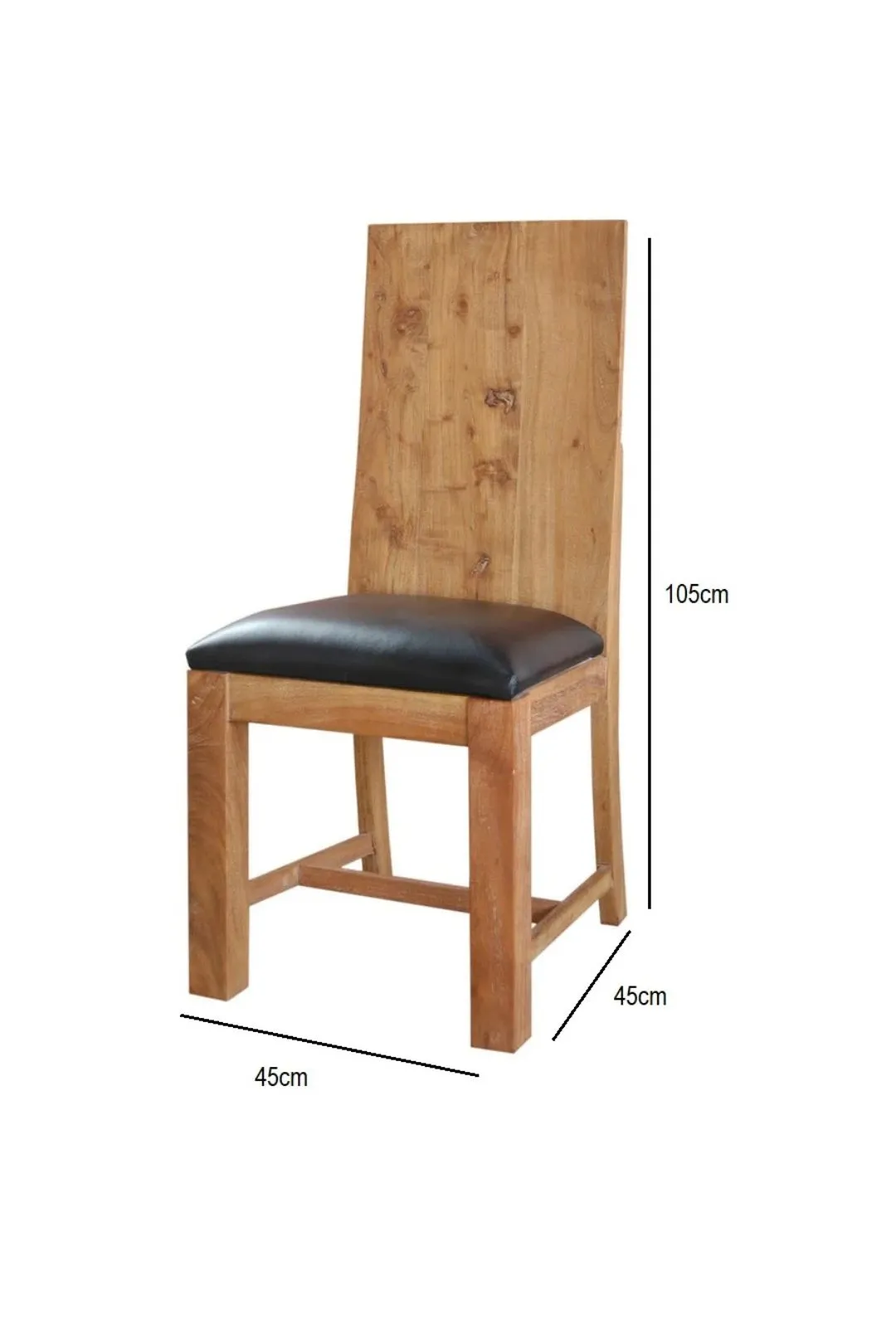 IH Design Forestburgh Acacia Wood Dining Chairs (pair) in Brown 5