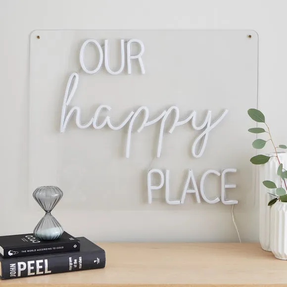 Our Happy Place Neon Sign 2
