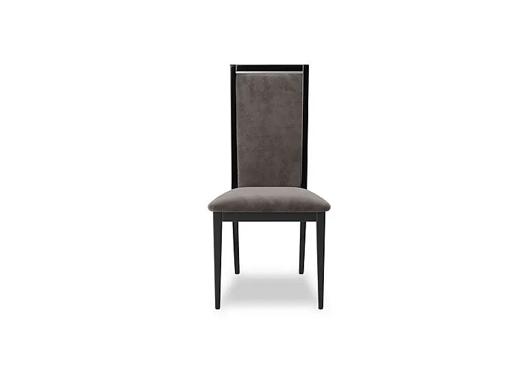 Vita Wooden Dining Chair with Plain Upholstered Back - Miraglio Granite
