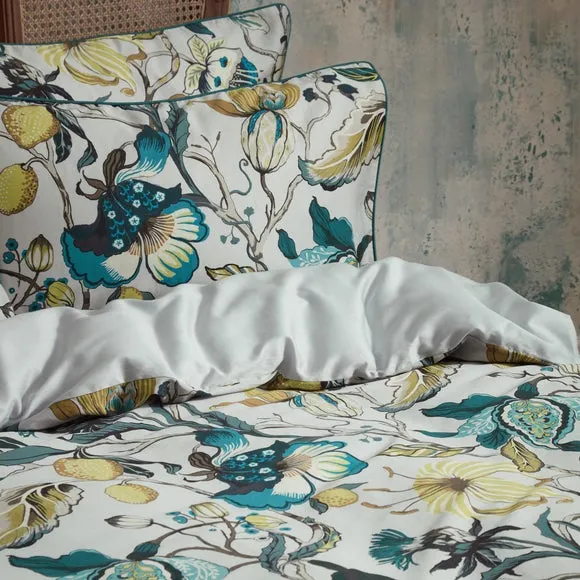 EW by Edinburgh Weavers Morton Floral 100% Cotton Sateen Duvet Cover & Pillowcase Set 2