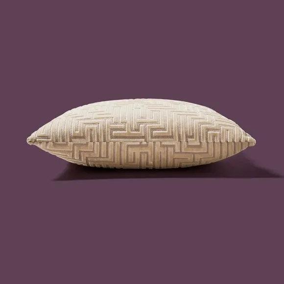 Greek Key Cut Square Cushion 4