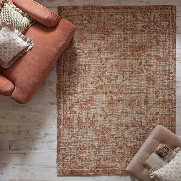 Dua Floral Jute Rug 6