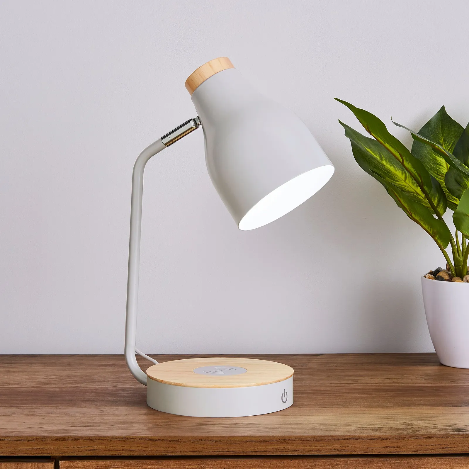 Imogen Phone Charging Desk Lamp Grey