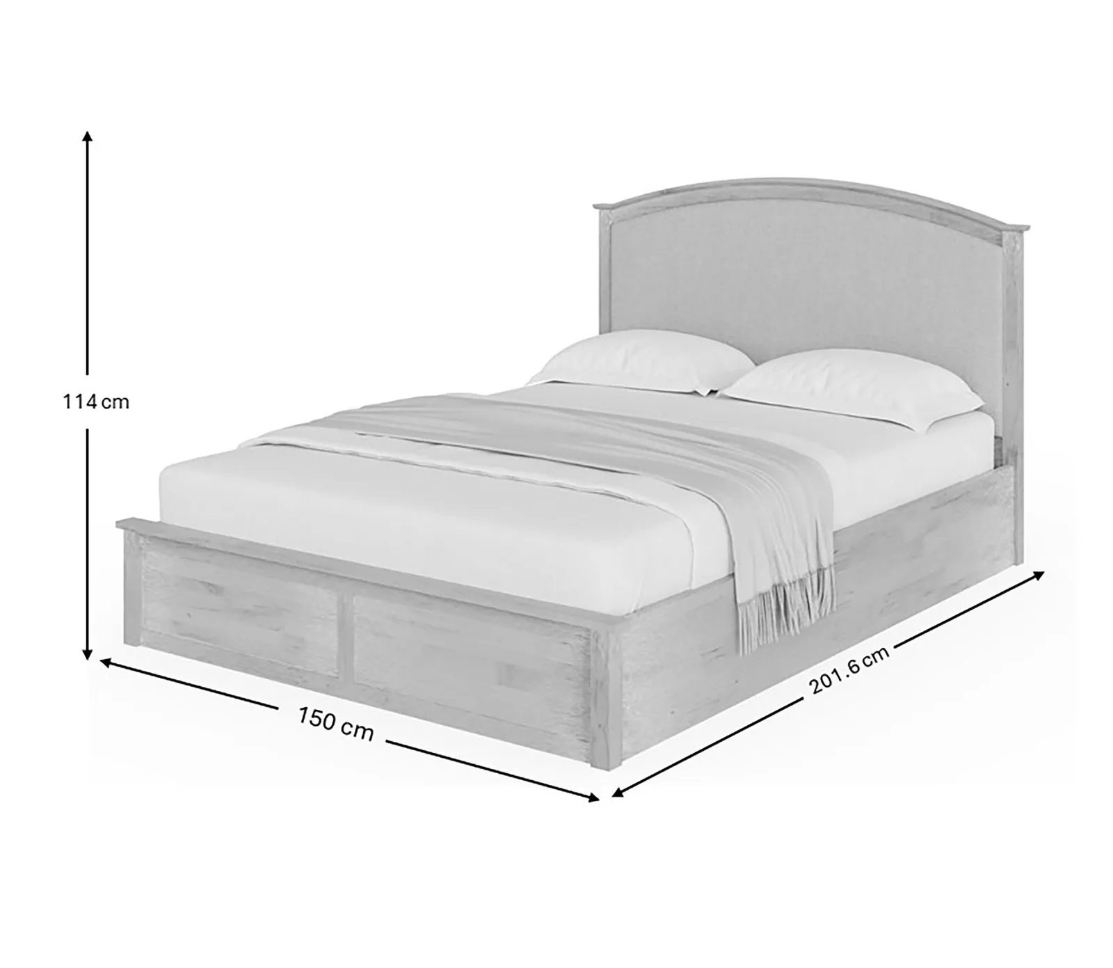 GFW Madrid Ottoman Bed in Light Oak 6