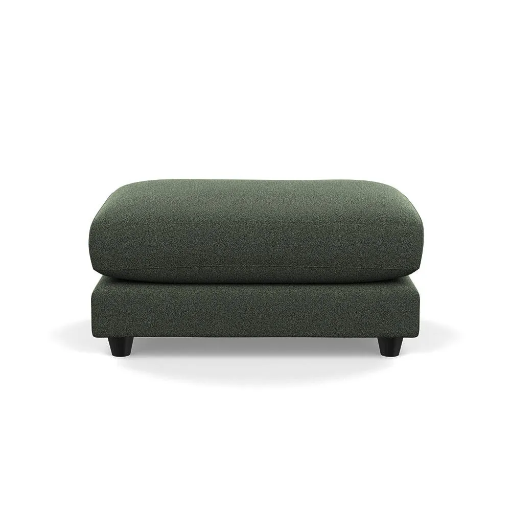 Heal's Snooze Footstool Boucle Fern Black Feet