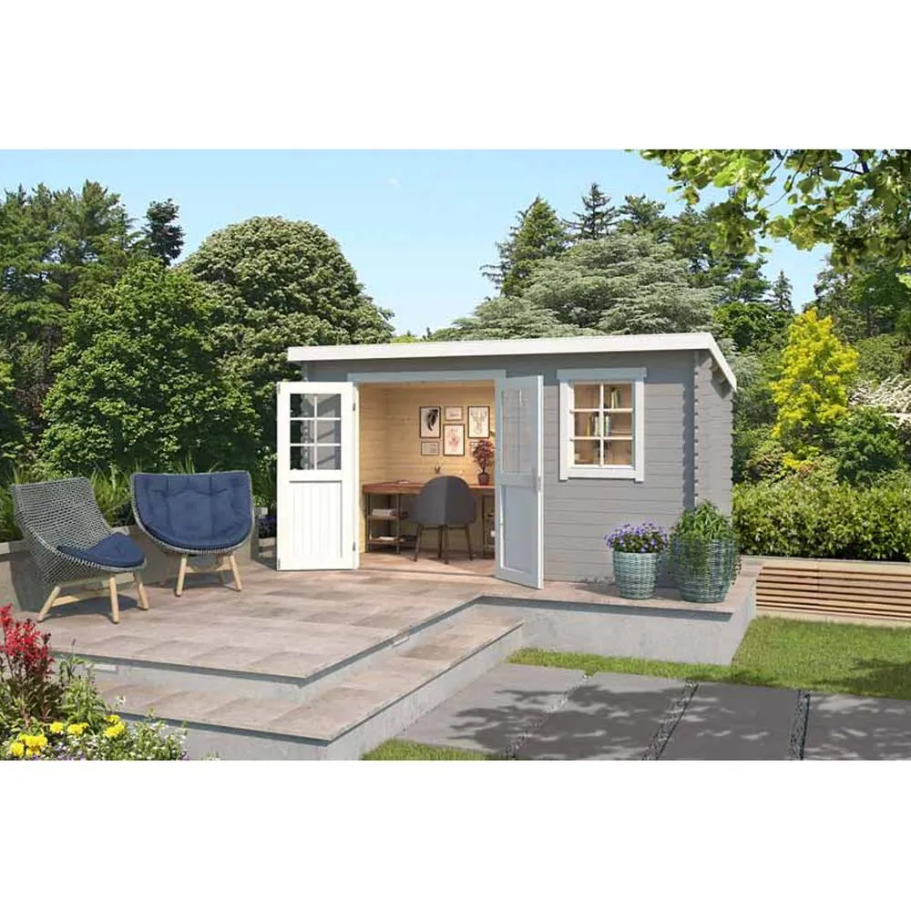 Lasita Maja Ltd Amira 175-Log Cabin, Garden Room, Home Office - L400xW231.1xH210.9 cm in Light Tan 3