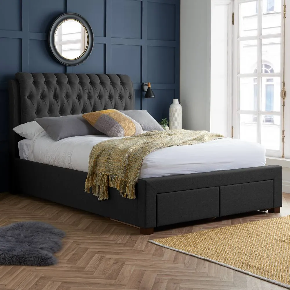 Birlea Valentino Bed in Charcoal 1