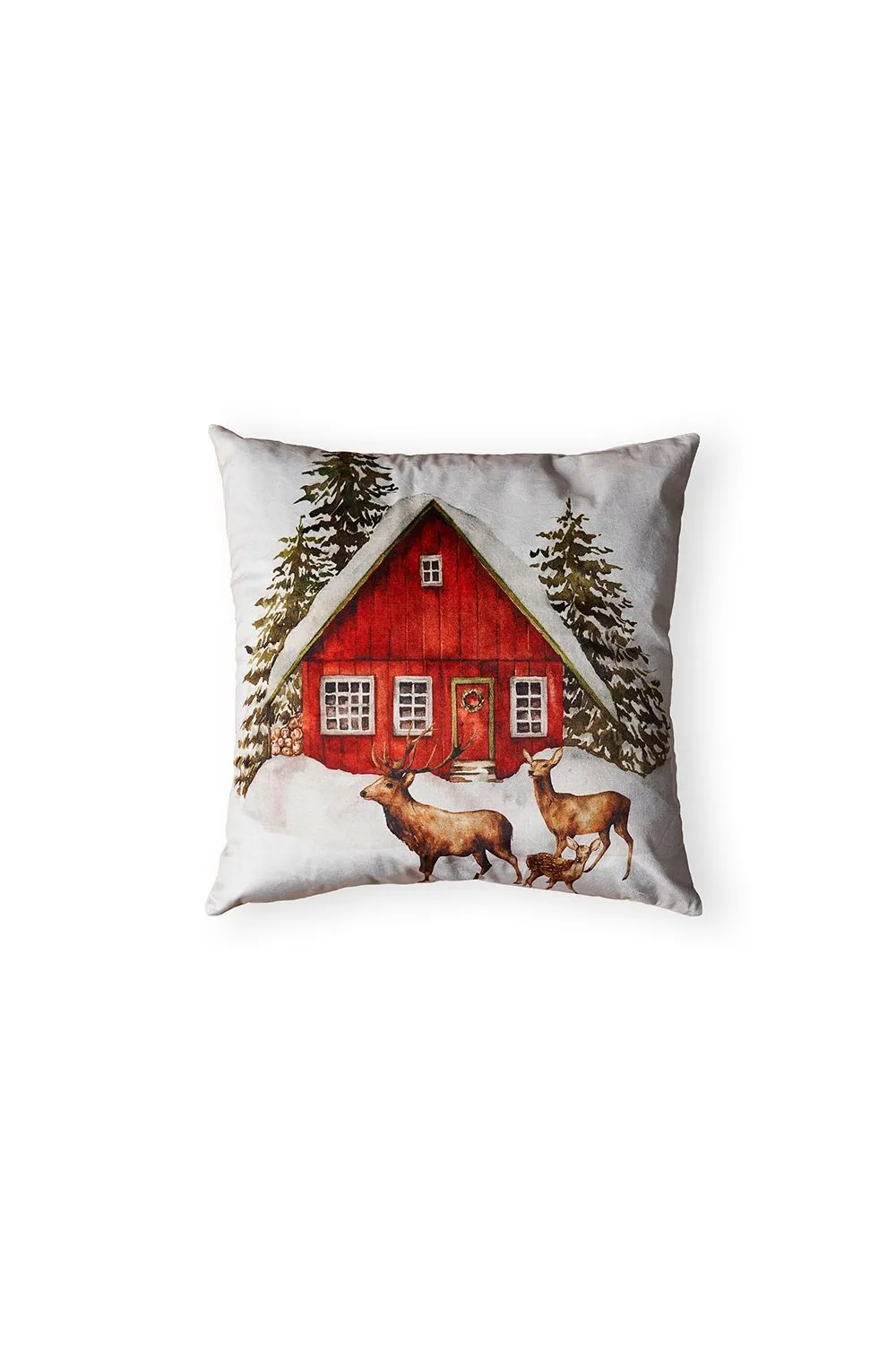 BHS Christmas Winter Home Cushion in Green 2