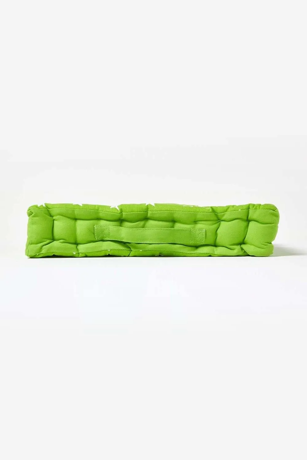 Homescapes Cotton Stars Floor Cushion in Green 5