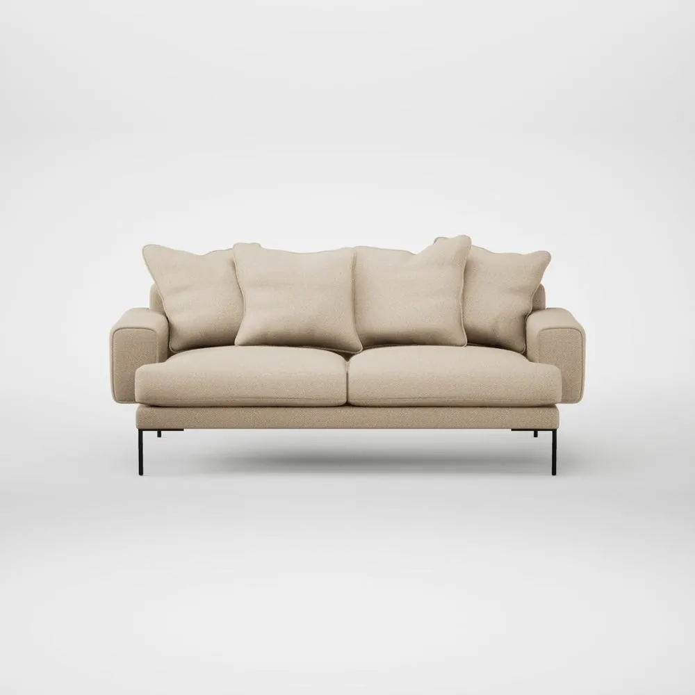 Heal's Torrington 3 Seater Sofa Loop Twill Fossil Black Feet 2