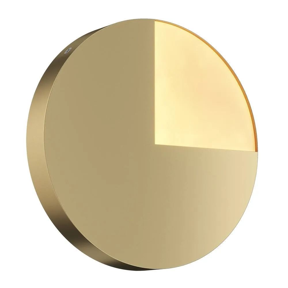 Netlighting Jupiter Modern Integrated LED Wall Lamp Brass 3000K in Gold