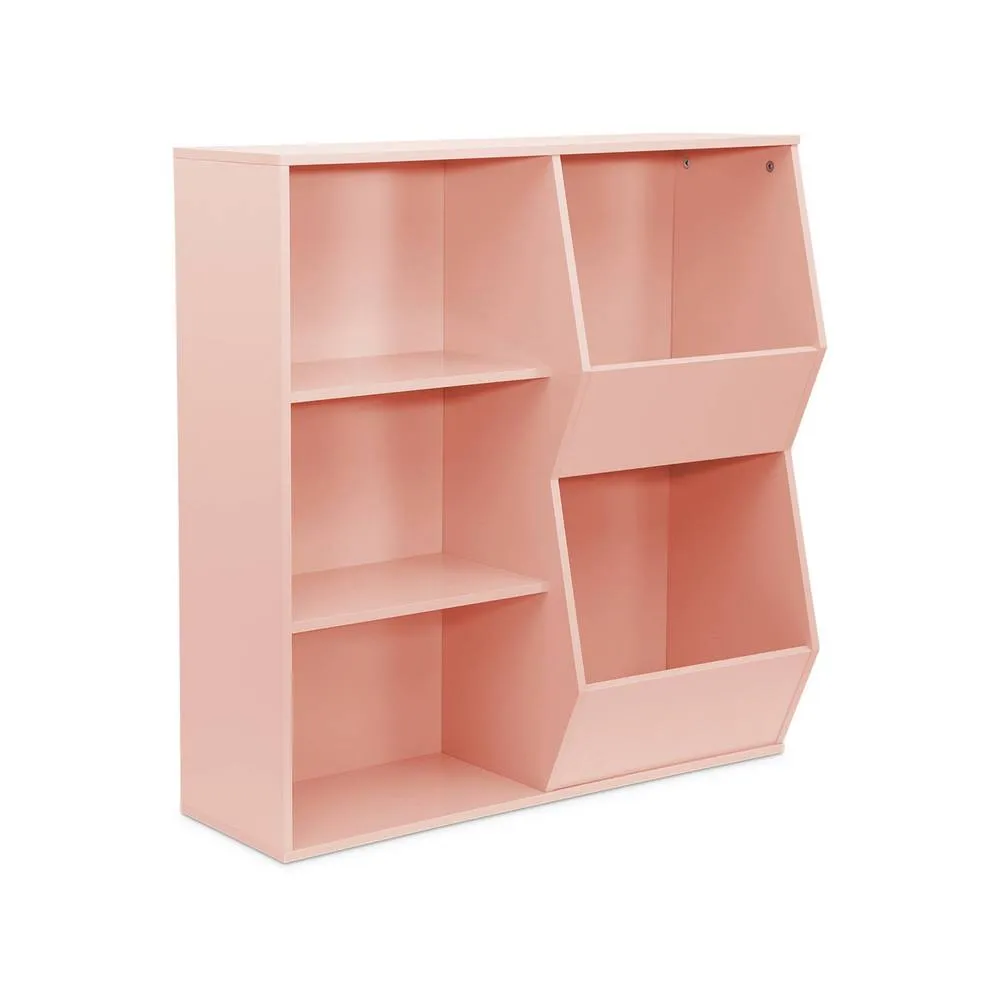 sweeek Children's storage unit, 3 shelves & 2 storage spaces in Pink 2