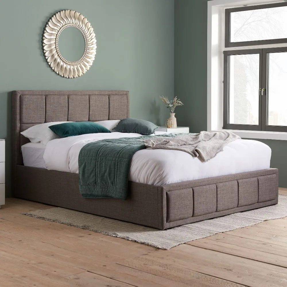 Birlea Fabric Ottoman Bed Frame Storage Hannover Gas Lift in Grey 1