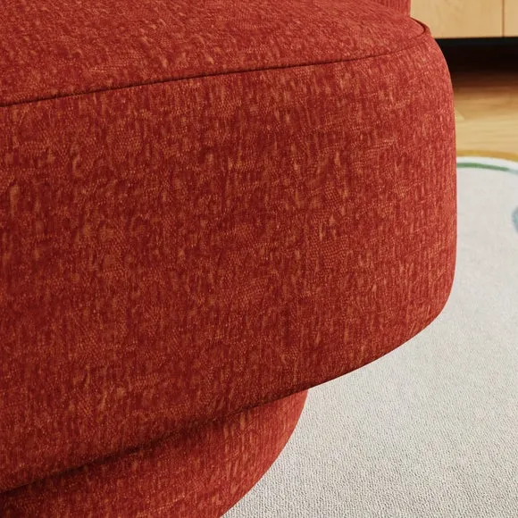 Carmen Bubble Chenille Curved Swivel Chair 5