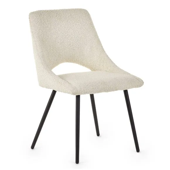 Iris Set Of 2 Dining Chairs, Boucle 3