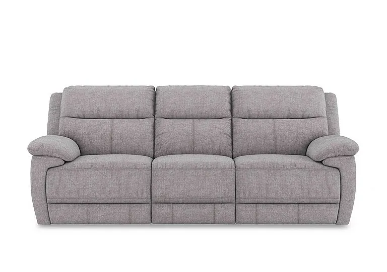 Touch 3 Seater Heavy Duty Fabric Manual Recliner Sofa - R27 Pewter - Sofas and Armchairs