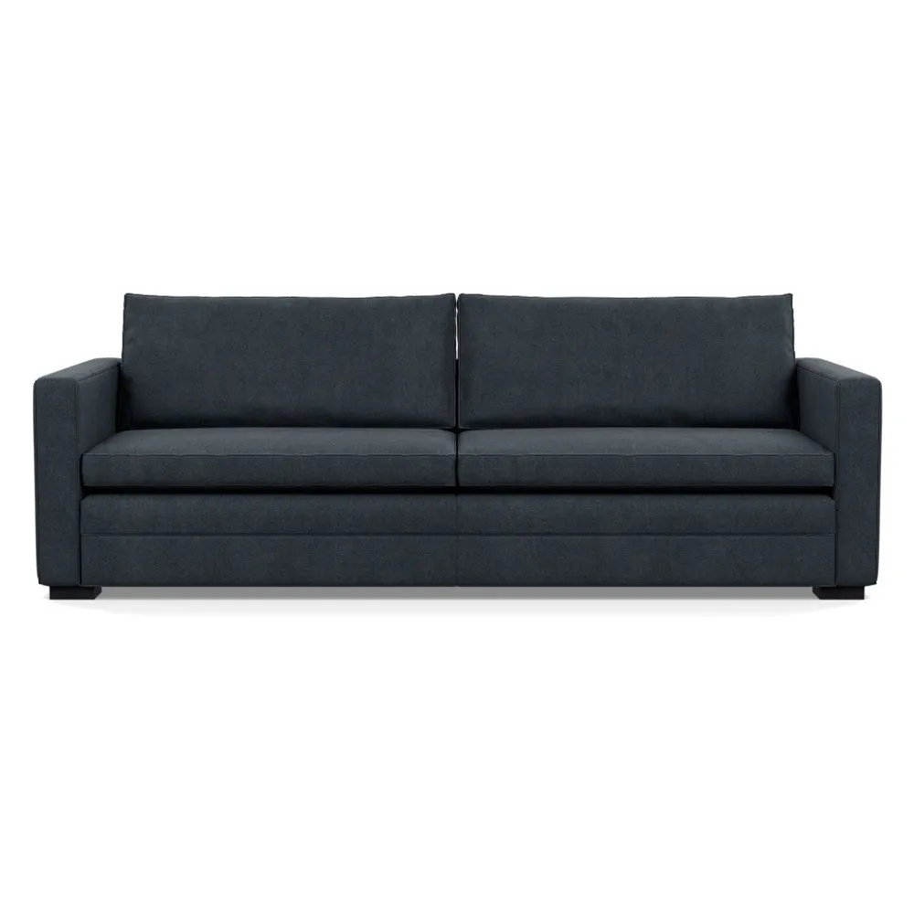 Heal's Palermo 5 Seater Sofa St Moritz Wool Grey 160 Black Feet 1
