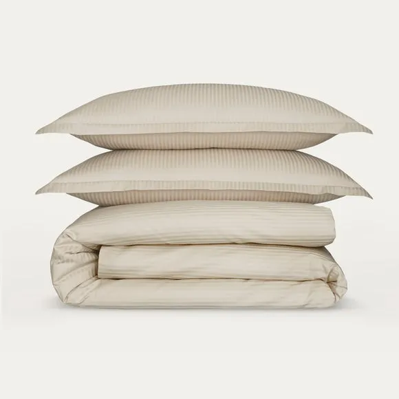 Hotel Cotton Stripe 400 Thread Count Duvet Cover & Pillowcase Set 5