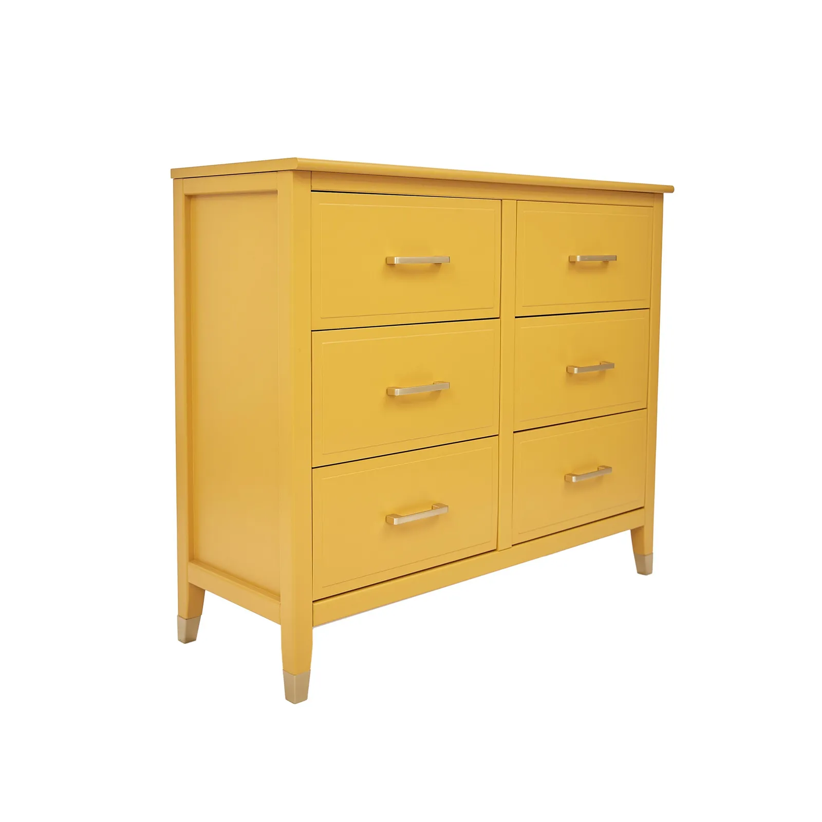 Cabinet Bits Palazzi 6 Drawer Chest of Drawers in Mustard 3