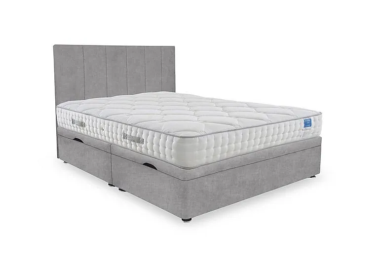 Memory Luxe Side Lift Ottoman Divan Set - Super King - Lace Dolphin